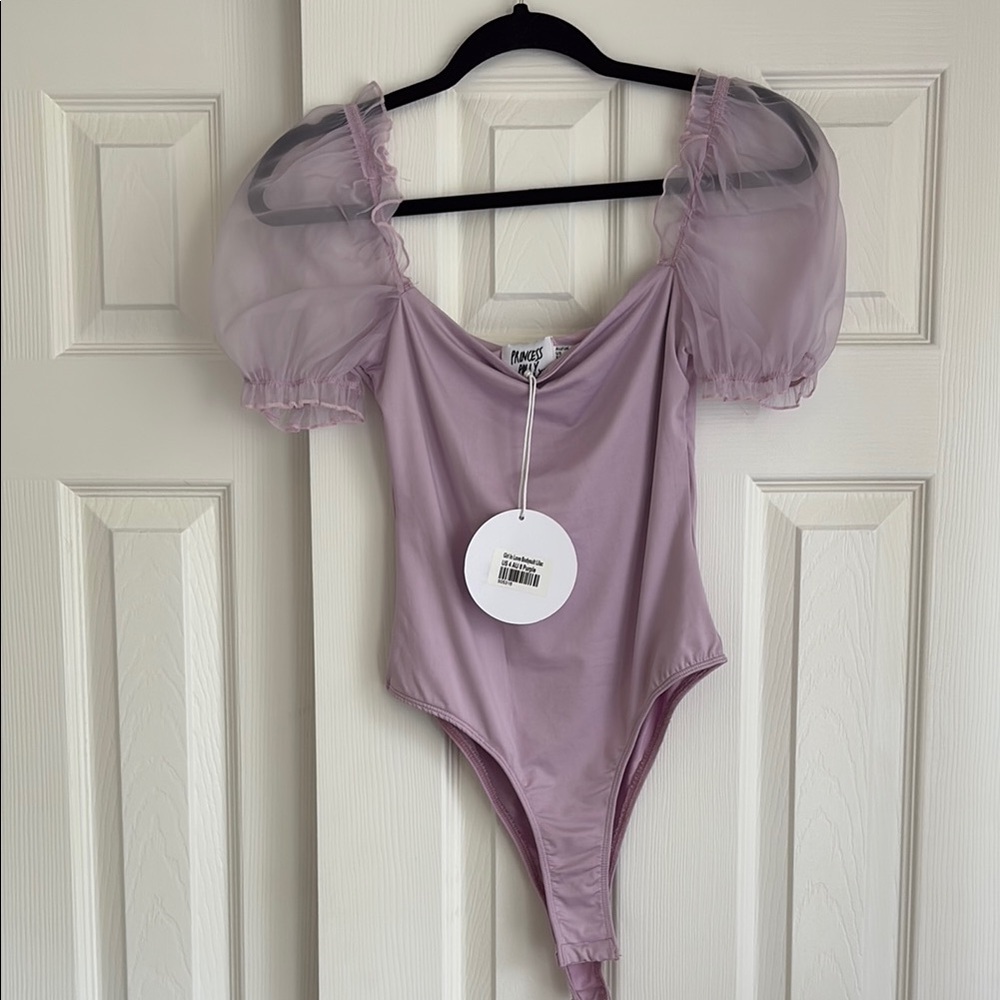 Princess Polly Purple Puff Sleeve Bodysuit